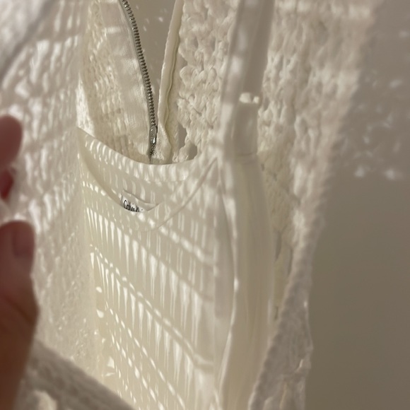 Off White Crocheted Dress with liner/slip NWT - Picture 6 of 6